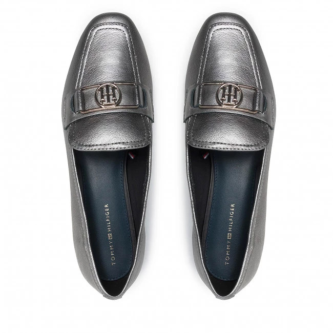 Femme Loafers TOMMY HILFIGER - Th Festive Essential Loafer FW0FW06124 Silver 0IN Argent 8 Femme Loafers TOMMY HILFIGER - Th Festive Essential Loafer FW0FW06124 Silver 0IN Argent – Image 6