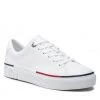 Femme Sneakers TOMMY HILFIGER - Th Branded Foxing Rwb Sneaker FW0FW06144 White YBR Blanc