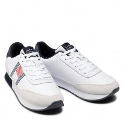 Homme Sneakers Tommy Hilfiger - Essential Runner Flag Leather FM0FM03928 White YBR Blanc 12 Homme Sneakers Tommy Hilfiger - Essential Runner Flag Leather FM0FM03928 White YBR Blanc -Tommy Hilfiger Soldes 0000209104202 03 ki