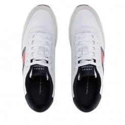 Homme Sneakers Tommy Hilfiger - Essential Runner Flag Leather FM0FM03928 White YBR Blanc 13 Homme Sneakers Tommy Hilfiger - Essential Runner Flag Leather FM0FM03928 White YBR Blanc -Tommy Hilfiger Soldes 0000209104202 06 ki