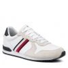 Homme Sneakers Tommy Hilfiger - Iconic Leather Runner FM0FM03272 White YBR Blanc