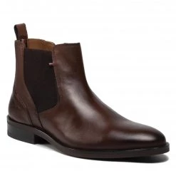 Homme Boots Tommy Hilfiger - Signature Hilfiger Texture Chels FM0FM03930 Warm Cognac GTY Marron