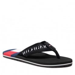 Homme Tongs Tommy Hilfiger - Th Flag Mens Beach Sandal FM0FM03919 Black BDS Noir