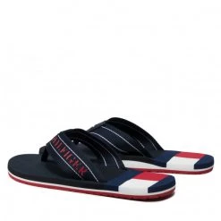 Homme Tongs Tommy Hilfiger - Th Flag Mens Beach Sandal FM0FM03919 Desert Sky DW5 Bleu Marine -Tommy Hilfiger Soldes 0000209104509 02 plj