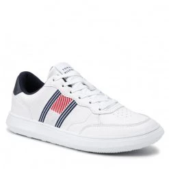 Homme Sneakers TOMMY HILFIGER - Essential Leather Cupsole Evo FM0FM03904 White YBR Blanc