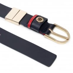 Accessoires Ceinture Femme Tommy Hilfiger - Classic 2.5 Rev AW0AW10983 0GY Rouge, Bleu Marine -Tommy Hilfiger Soldes 0000209247787 03 ki