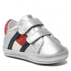 Enfant Chaussures Basses TOMMY HILFIGER - Velcro Shoe Silver T0A4-32110-1070 Silver 904 Argent