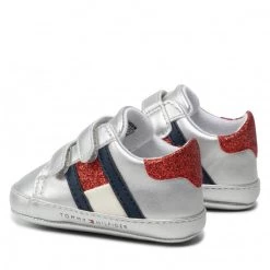 Enfant Chaussures Basses TOMMY HILFIGER - Velcro Shoe Silver T0A4-32110-1070 Silver 904 Argent -Tommy Hilfiger Soldes 0000209249651 02 pl