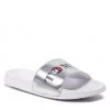 Enfant Mules / Sandales De Bain TOMMY HILFIGER - Smile Print Pool Slide T3A0-32194-1367 S Silver 904 Argent -Tommy Hilfiger Soldes 0000209249903 01 pl