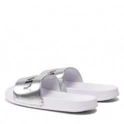 Enfant Mules / Sandales De Bain TOMMY HILFIGER - Smile Print Pool Slide T3A0-32194-1367 S Silver 904 Argent -Tommy Hilfiger Soldes 0000209249903 02 pl