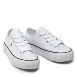 Enfant Baskets TOMMY HILFIGER - Low Cut Lace-Up Sneaker T3A4-32118-0890100 M White 100 Blanc 12 Enfant Baskets TOMMY HILFIGER - Low Cut Lace-Up Sneaker T3A4-32118-0890100 M White 100 Blanc -Tommy Hilfiger Soldes 0000209249934 03 pa