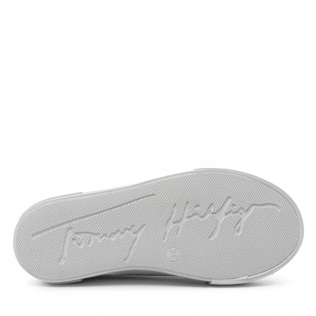Enfant Baskets TOMMY HILFIGER - Low Cut Lace-Up Sneaker T3A4-32118-0890100 M White 100 Blanc 6 Enfant Baskets TOMMY HILFIGER - Low Cut Lace-Up Sneaker T3A4-32118-0890100 M White 100 Blanc – Image 4