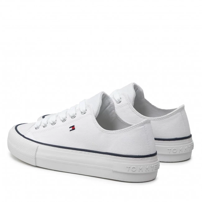Enfant Baskets TOMMY HILFIGER - Low Cut Lace-Up Sneaker T3A4-32118-0890 S White 100 Blanc 5 Enfant Baskets TOMMY HILFIGER - Low Cut Lace-Up Sneaker T3A4-32118-0890 S White 100 Blanc – Image 3