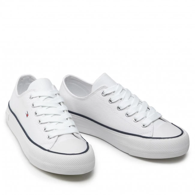 Enfant Baskets TOMMY HILFIGER - Low Cut Lace-Up Sneaker T3A4-32118-0890 S White 100 Blanc 7 Enfant Baskets TOMMY HILFIGER - Low Cut Lace-Up Sneaker T3A4-32118-0890 S White 100 Blanc – Image 5