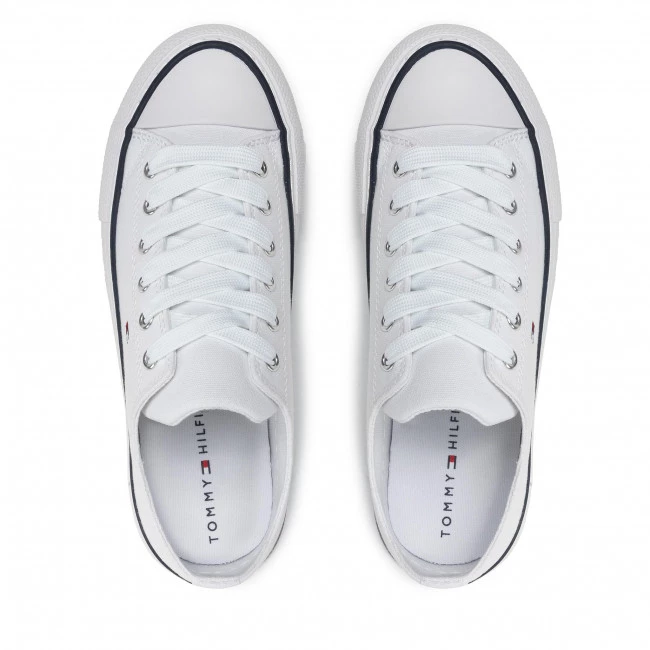 Enfant Baskets TOMMY HILFIGER - Low Cut Lace-Up Sneaker T3A4-32118-0890 S White 100 Blanc 8 Enfant Baskets TOMMY HILFIGER - Low Cut Lace-Up Sneaker T3A4-32118-0890 S White 100 Blanc – Image 6