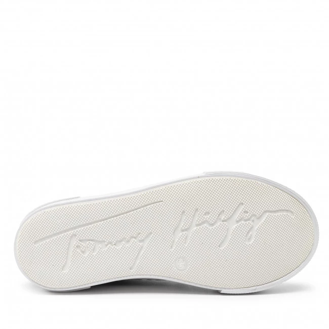 Enfant Baskets TOMMY HILFIGER - Low Cut Lace-Up Sneaker T3A4-32118-0890 S White 100 Blanc 6 Enfant Baskets TOMMY HILFIGER - Low Cut Lace-Up Sneaker T3A4-32118-0890 S White 100 Blanc – Image 4