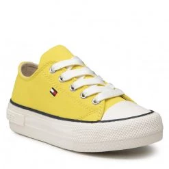 Enfant Sneakers Tommy Hilfiger - Low Cut Lace-Up Sneaker T3A4-32118-0890 M Yellow 200 Jaune