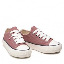 Enfant Sneakers Tommy Hilfiger - Low Cut Lace-Up Sneaker T3A4-32118-0890 M Antique Rose 303 Rose -Tommy Hilfiger Soldes 0000209249972 05 bs kopia