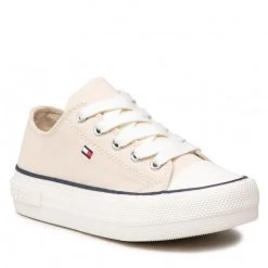 Enfant Baskets TOMMY HILFIGER - Low Cut Lace-Up Sneaker T3A4-32118-0890 M Beige 500 Beige