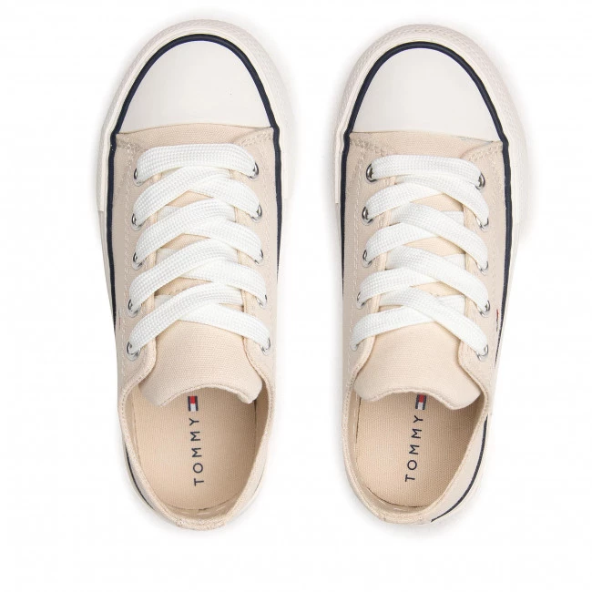 Enfant Baskets TOMMY HILFIGER - Low Cut Lace-Up Sneaker T3A4-32118-0890 M Beige 500 Beige 8 Enfant Baskets TOMMY HILFIGER - Low Cut Lace-Up Sneaker T3A4-32118-0890 M Beige 500 Beige – Image 6