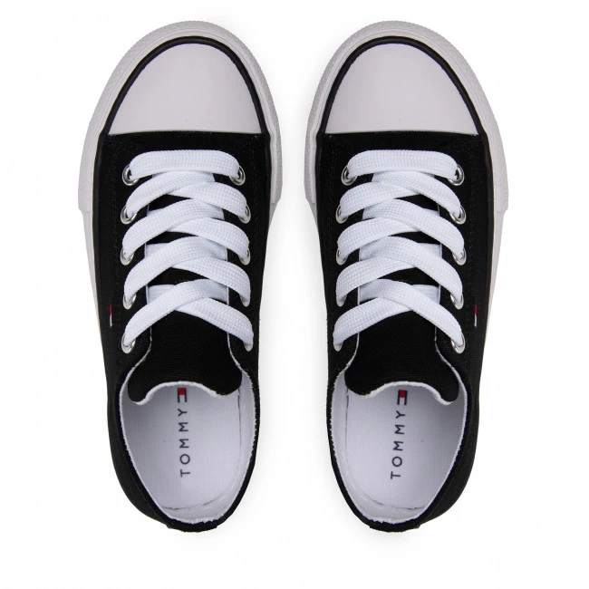 Enfant Baskets TOMMY HILFIGER - Low Cut Lace-Up Sneaker T3A4-32118-0890 M Black 999 Noir 8 Enfant Baskets TOMMY HILFIGER - Low Cut Lace-Up Sneaker T3A4-32118-0890 M Black 999 Noir – Image 6