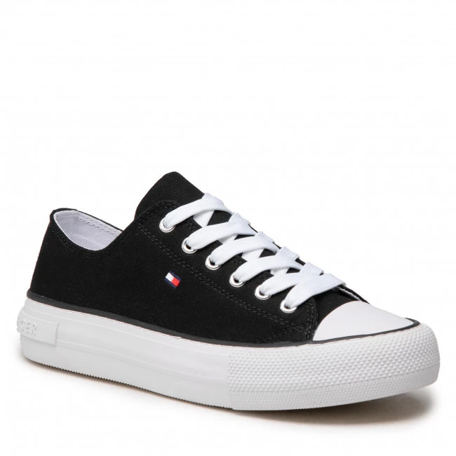 Enfant Baskets TOMMY HILFIGER - Low Cut Lace-Up Sneaker T3A4-32118-0890 S Black 999 Noir 3 Enfant Baskets TOMMY HILFIGER - Low Cut Lace-Up Sneaker T3A4-32118-0890 S Black 999 Noir