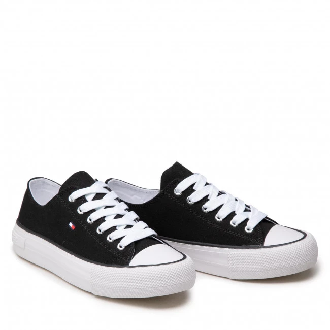 Enfant Baskets TOMMY HILFIGER - Low Cut Lace-Up Sneaker T3A4-32118-0890 S Black 999 Noir 7 Enfant Baskets TOMMY HILFIGER - Low Cut Lace-Up Sneaker T3A4-32118-0890 S Black 999 Noir – Image 5