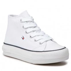 Enfant Sneakers Tommy Hilfiger - High Top Lace-Up Sneaker T3A4-32119-0890 M White 100 Blanc