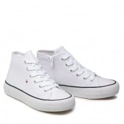 Enfant Sneakers Tommy Hilfiger - High Top Lace-Up Sneaker T3A4-32119-0890 S White 100 Blanc -Tommy Hilfiger Soldes 0000209250046 04 st