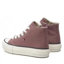 Enfant Baskets TOMMY HILFIGER - High Top Lace-Up Sneaker T3A4-32119-0890 M Antique Rose 303 Rose -Tommy Hilfiger Soldes 0000209250053 02 pa