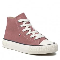 Enfant Baskets TOMMY HILFIGER - High Top Lace-Up Sneaker T3A4-32119-0890 S Antique Rose 303 Rose