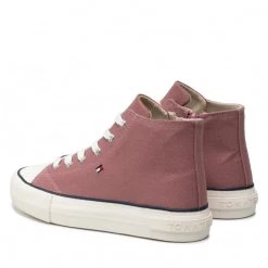 Enfant Baskets TOMMY HILFIGER - High Top Lace-Up Sneaker T3A4-32119-0890 S Antique Rose 303 Rose -Tommy Hilfiger Soldes 0000209250060 02 pl