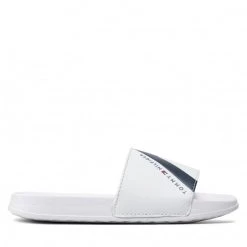 Enfant Mules / Sandales De Bain Tommy Hilfiger - Flag Print Pool Slide T3B0-32273-1172100 S White 100 Blanc -Tommy Hilfiger Soldes 0000209250183 08 pl