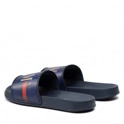 Enfant Mules / Sandales De Bain TOMMY HILFIGER - Holographic Pool Slide T3B0-32276-1172 S Blue 800 Bleu Marine -Tommy Hilfiger Soldes 0000209250244 02 ph