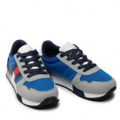 Enfant Sneakers TOMMY HILFIGER - Low Cut Lace-Up Sneaker T3B4-32241-1040 M Grey/Royal X602 Multicolore, Bleu -Tommy Hilfiger Soldes 0000209250350 03 mg kopia