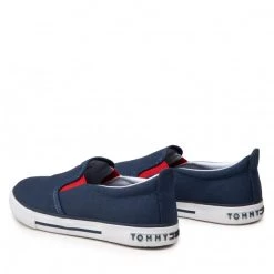 Enfant Tennis TOMMY HILFIGER - Low Cut Sneaker T3X4-32206-0890 S Blue 800 Bleu Marine -Tommy Hilfiger Soldes 0000209250404 02 mk