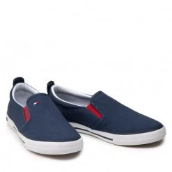 Enfant Tennis TOMMY HILFIGER - Low Cut Sneaker T3X4-32206-0890 S Blue 800 Bleu Marine -Tommy Hilfiger Soldes 0000209250404 05 mk