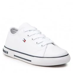 Enfant Sneakers Tommy Hilfiger - Low Cut Lace-Up Sneaker T3X4-32207-0890 M White 100 Blanc