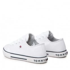 Enfant Sneakers Tommy Hilfiger - Low Cut Lace-Up Sneaker T3X4-32207-0890 M White 100 Blanc -Tommy Hilfiger Soldes 0000209250411 02 mk