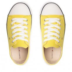 Unisexe Sneakers Tommy Hilfiger - Low Cut Lace-Up Sneaker T3X4-32207-0890 M Yellow 200 Jaune -Tommy Hilfiger Soldes 0000209250435 04 pl