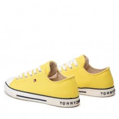 Unisexe Sneakers Tommy Hilfiger - Low Cut Lace-Up Sneaker T3X4-32207-0890 S Yellow 200 Jaune -Tommy Hilfiger Soldes 0000209250442 02 pl