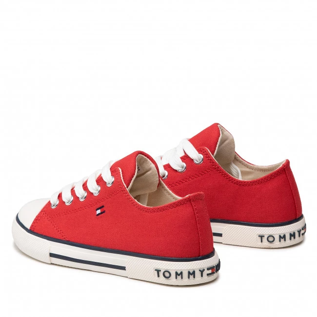 Enfant Baskets TOMMY HILFIGER - Low Cut Lace-Up Sneaker T3X4-32207-0890 M Red 300 Rouge 5 Enfant Baskets TOMMY HILFIGER - Low Cut Lace-Up Sneaker T3X4-32207-0890 M Red 300 Rouge – Image 3