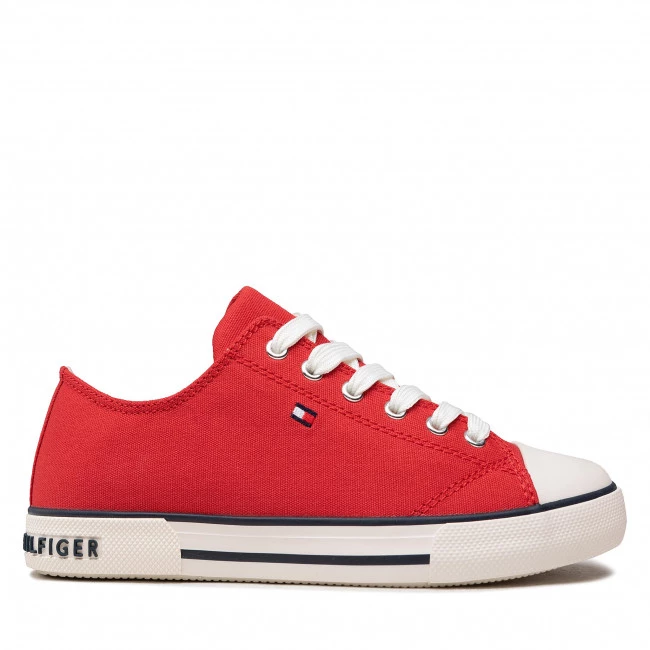 Enfant Baskets TOMMY HILFIGER - Low Cut Lace-Up Sneaker T3X4-32207-0890 M Red 300 Rouge 4 Enfant Baskets TOMMY HILFIGER - Low Cut Lace-Up Sneaker T3X4-32207-0890 M Red 300 Rouge – Image 2