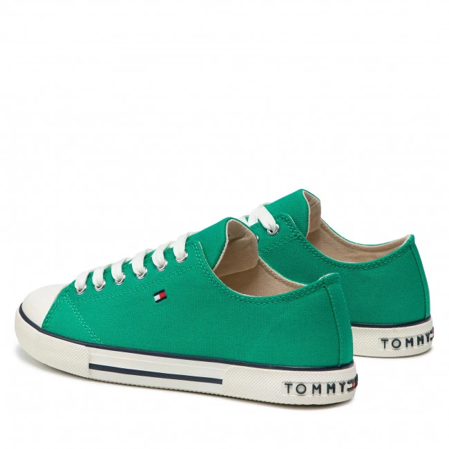 Unisexe Sneakers Tommy Hilfiger - Low Cut Lace-Up Sneaker T3X4-32207-0890 S Green 400 Vert 5 Unisexe Sneakers Tommy Hilfiger - Low Cut Lace-Up Sneaker T3X4-32207-0890 S Green 400 Vert – Image 3