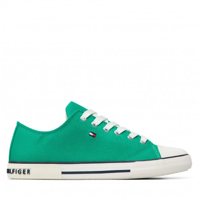 Unisexe Sneakers Tommy Hilfiger - Low Cut Lace-Up Sneaker T3X4-32207-0890 S Green 400 Vert 4 Unisexe Sneakers Tommy Hilfiger - Low Cut Lace-Up Sneaker T3X4-32207-0890 S Green 400 Vert – Image 2