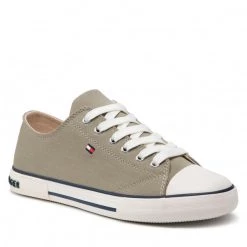 Enfant Baskets TOMMY HILFIGER - Low Cut Lace-Up Sneaker T3X4-32207-0890 S Military Green 414 Vert
