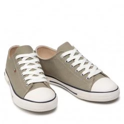 Enfant Baskets TOMMY HILFIGER - Low Cut Lace-Up Sneaker T3X4-32207-0890 S Military Green 414 Vert -Tommy Hilfiger Soldes 0000209250503 08 nc