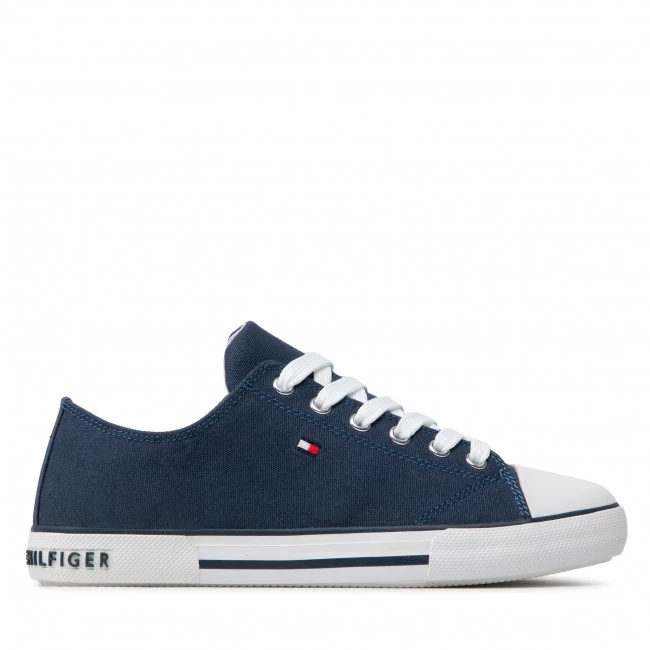 Enfant Baskets TOMMY HILFIGER - Low Cut Lace-Up Sneaker T3X4-32207-0890 S Blue 800 Bleu Marine 4 Enfant Baskets TOMMY HILFIGER - Low Cut Lace-Up Sneaker T3X4-32207-0890 S Blue 800 Bleu Marine – Image 2
