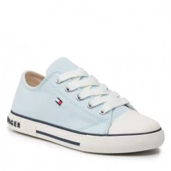 Enfant Baskets TOMMY HILFIGER - Low Cut Lace-Up Sneaker T3X4-32207-08908 M Light Blue 812 Bleu