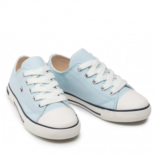 Enfant Baskets TOMMY HILFIGER - Low Cut Lace-Up Sneaker T3X4-32207-08908 M Light Blue 812 Bleu 7 Enfant Baskets TOMMY HILFIGER - Low Cut Lace-Up Sneaker T3X4-32207-08908 M Light Blue 812 Bleu – Image 5